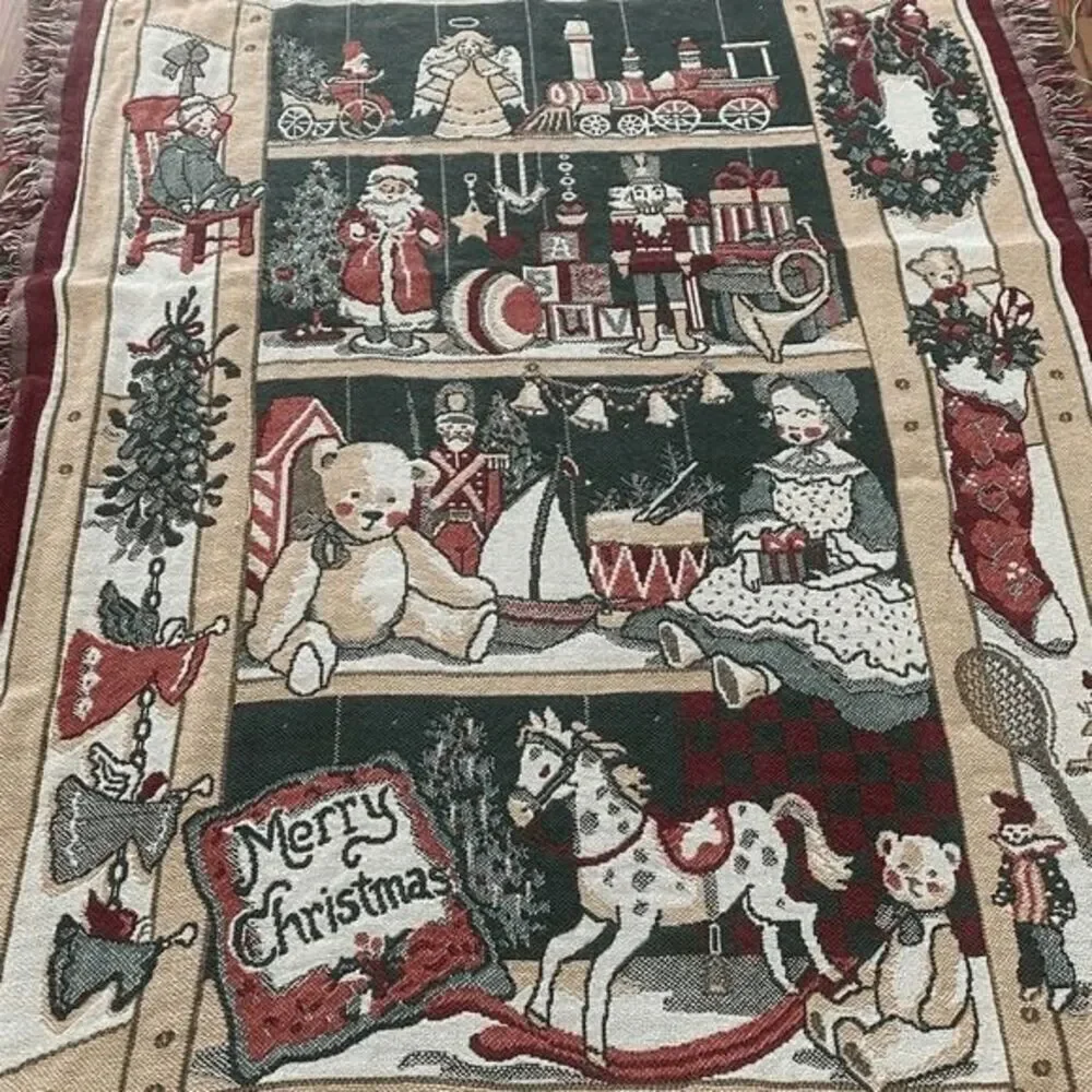 Vintage Antique Toys Tapestry Throw Blanket